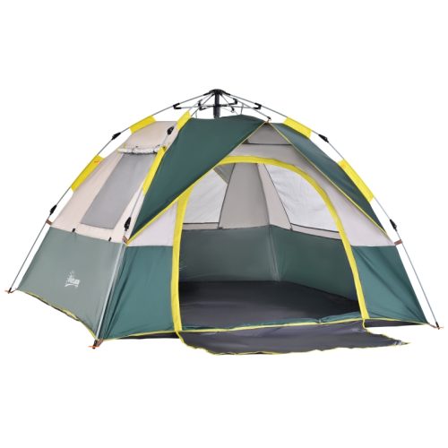 Campingtält 3 personer polyestergrön