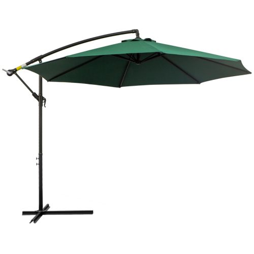 Frihängande parasoll med stång grön 3×2,5 m