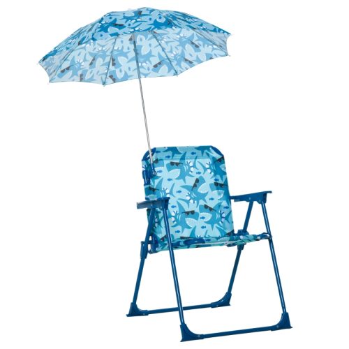 Barncampingstol med parasoll hopfällbar