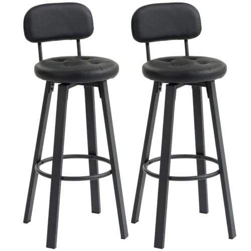 Barstolar 2-pack metallram