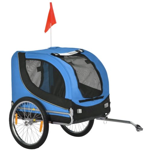 Cykelvagn för hund blå/svart