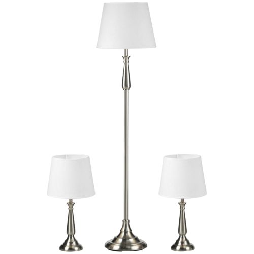 3-delad vintage design golvlampa-bordslampor