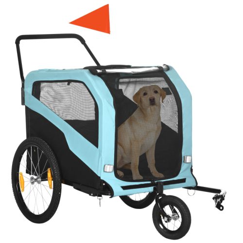 2i1 cykelvagn för hund och joggingvagn 170x77x90 cm