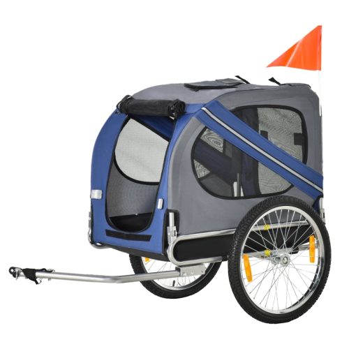 Cykelvagn för hund 130x73x90 cm hopfällbar