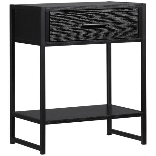 Sängbord industriell design 45x30x55 cm svart