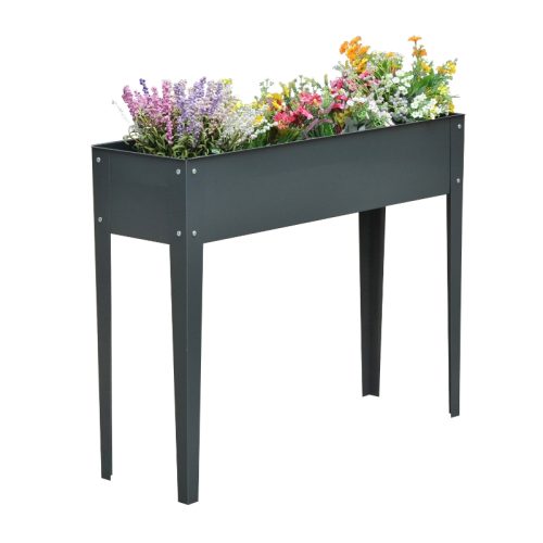 Planteringslåda metall 100x30x80 cm