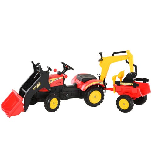 Traktor grävmaskin med frontlastare