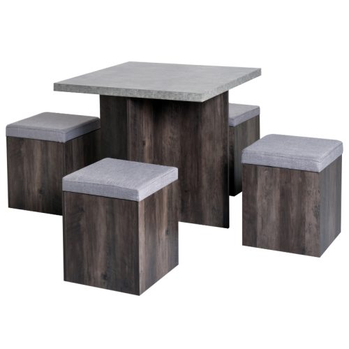 Matbord med 4 pallar 5 delar