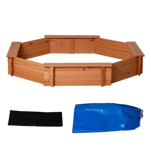 Sandlåda med skydd 139,5×139,5×21,5 cm