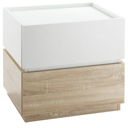 sängbord med låda stapelbar 50x40x47,5 cm