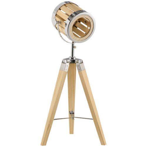 Stativlampa av trä spotlight design 30x30x68 cm