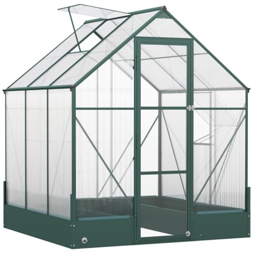 Växthus med automatisk ventilation 190x190x220 cm
