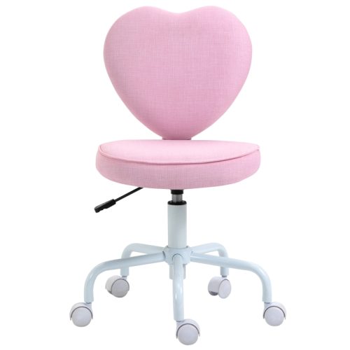 Skrivbordsstol hjärtdesign rosa