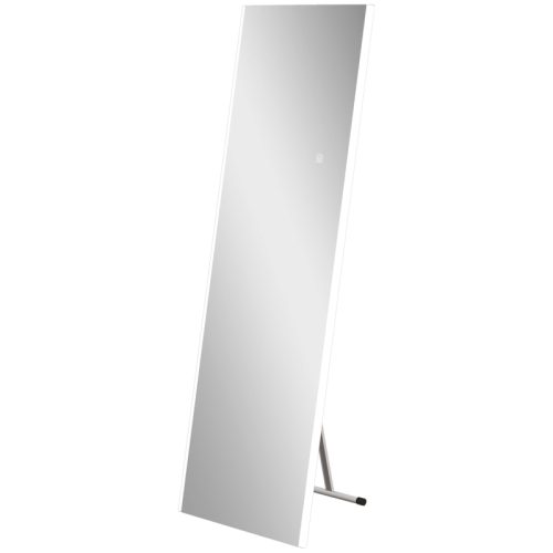 Helkroppsspegel med LED 150 cm vit