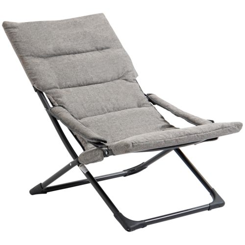 Hopfällbar stol med dyna 66x94x79 cm