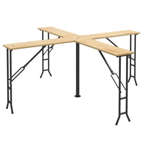 Picknickbord fällbart 2,4×2,4×1 m