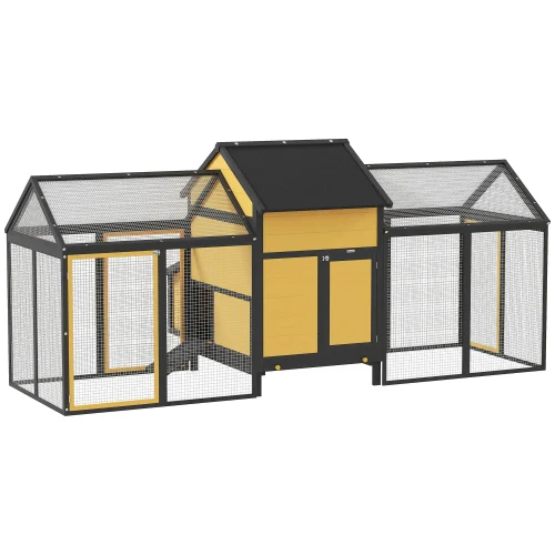 Hönshus dubbel gård 247x125x113.5 cm