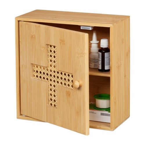 Medicinskåp 28×28 cm bambu