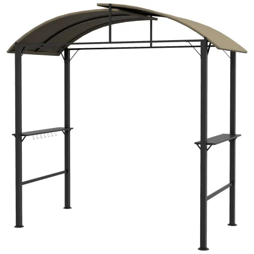 Grillpaviljong med hyllor 1.1×2.3 m