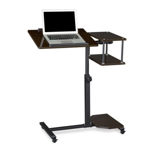 Laptopbord med hjul svart