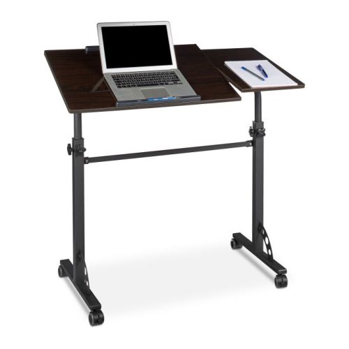 Laptopbord höj- sänkbart 100×50 cm svart