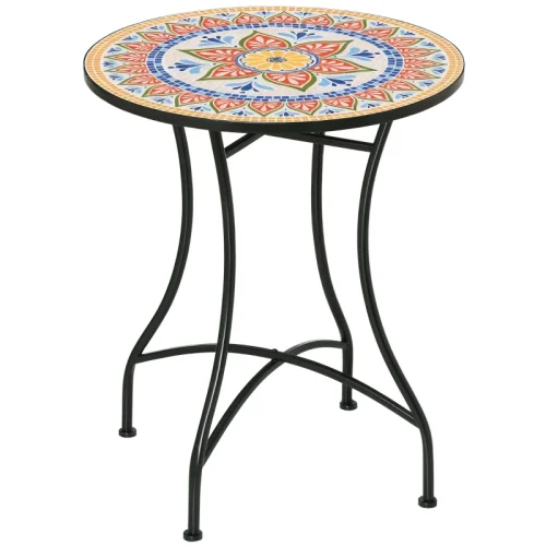 Trädgårdsbord Ø60 cm mosaik