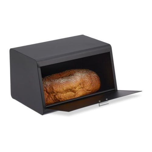 Brödlåda rostfritt stål svart
