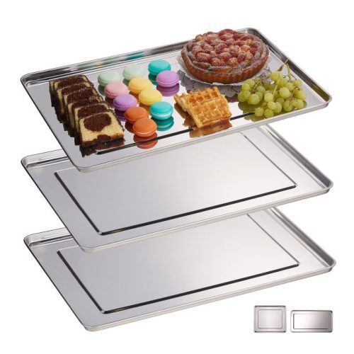 Serveringsfat 3-pack rostfritt stål