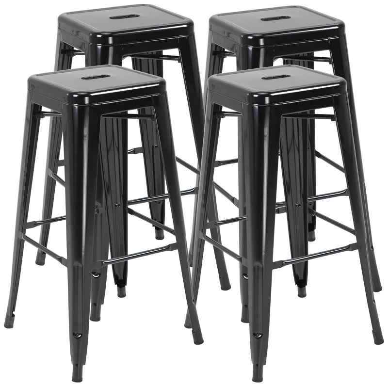 Stapelbara barstolar 4-pack metall - Bild 3