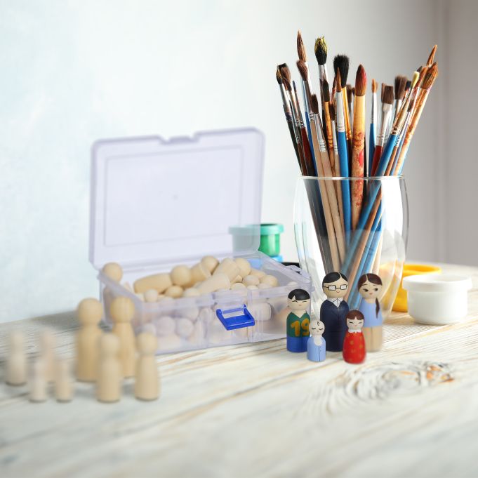Träfigurer målning 100-pack - Bild 7