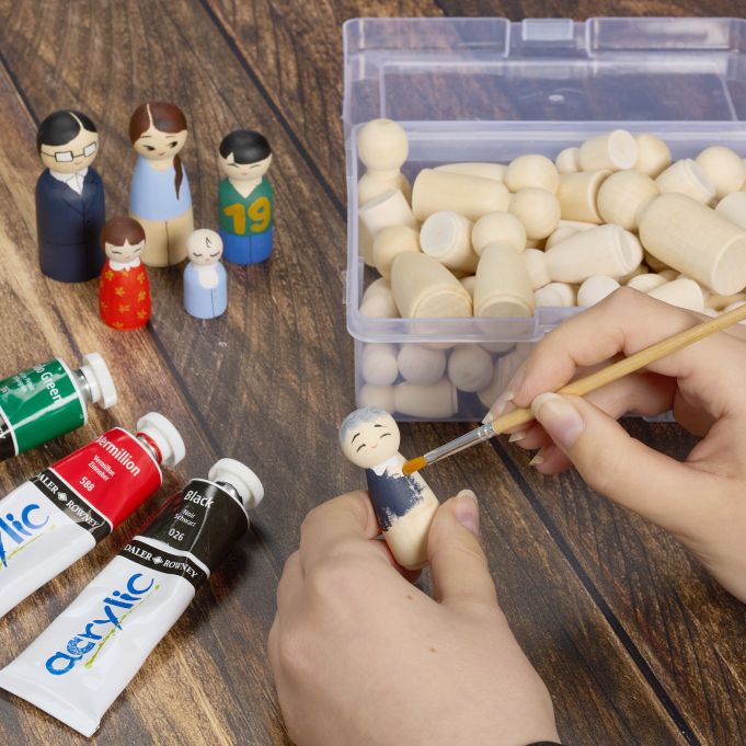 Träfigurer målning 100-pack - Bild 2