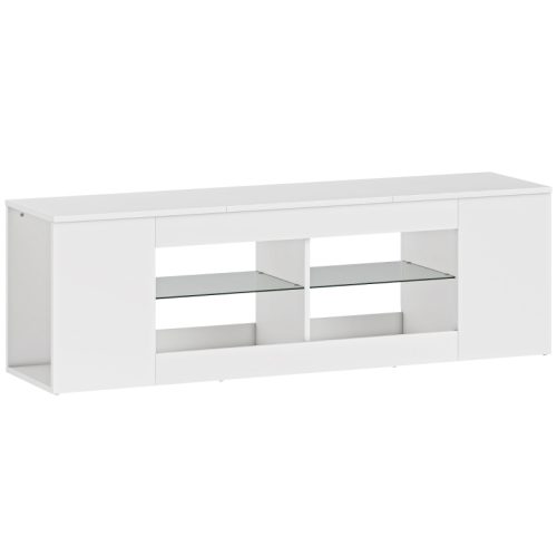 Tv-bänk glashyllor 140 cm
