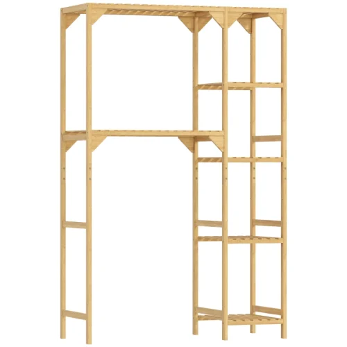 Tvättmaskinshylla bambu 157 cm