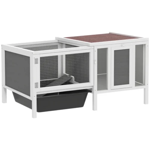 Kaninbur 3 ingångar utdragbar bricka 105×57.5×51.5 cm