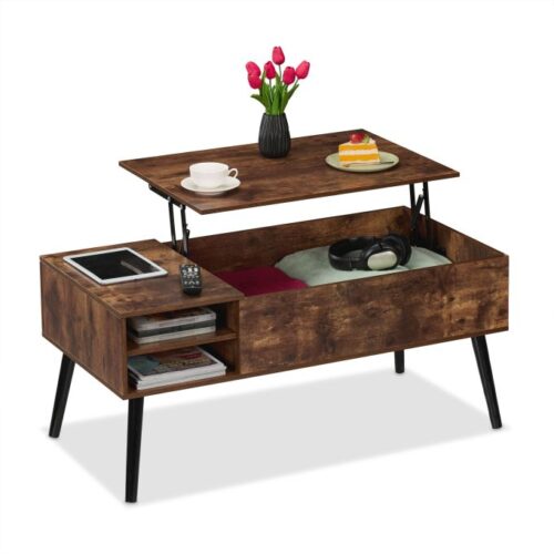 Soffbord med lyftbar bordsskiva 46x100x50 cm