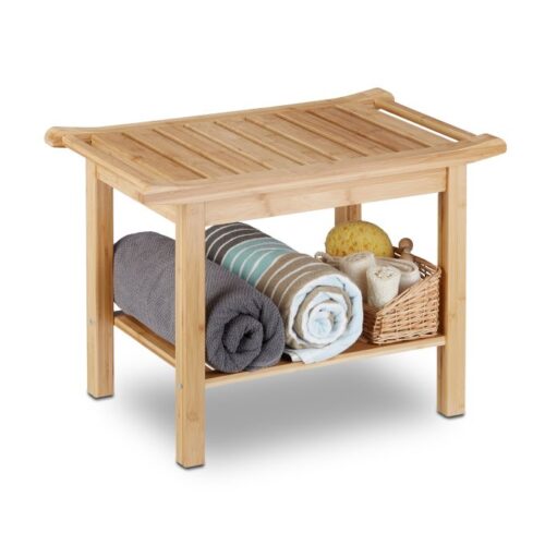 Badrumspall bambu 45x66x40 cm