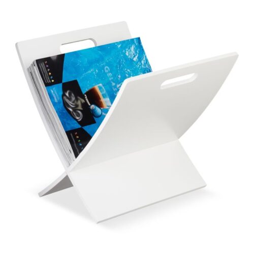 Elegant tidningsställ med bärhandtag