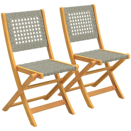 Trädgårdsstol 2-pack fällbara