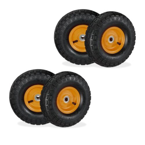 Skottkärredäck med stålfälg 4.10/3.50-4 – 4-pack