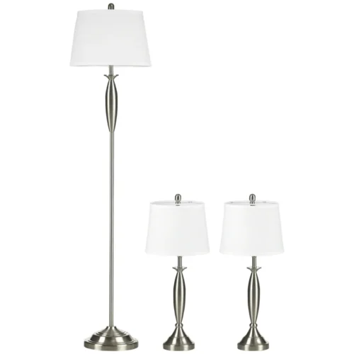 3-delat golvlampa-bordslampor