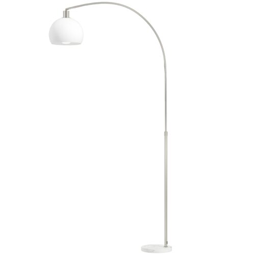 Båglampa marmorfot vit 180 cm