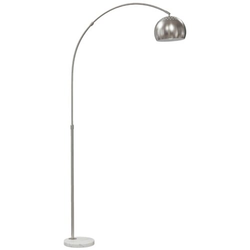 Båglampa 167 cm silver marmorfot