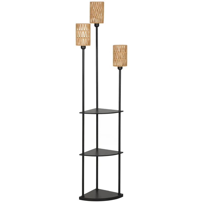 Golvlampa 3-hyllplan 179 cm