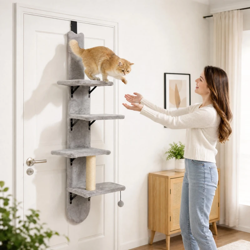 Kattvägg med 4 nivåer för dörr - Bild 8
