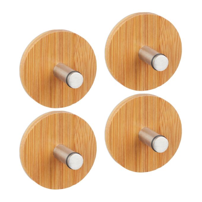 Självhäftande krok bambu 4-pack - Bild 3