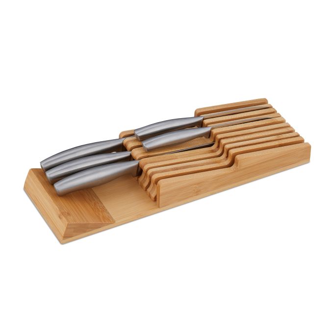 Knivhållare bambu 9 knivar