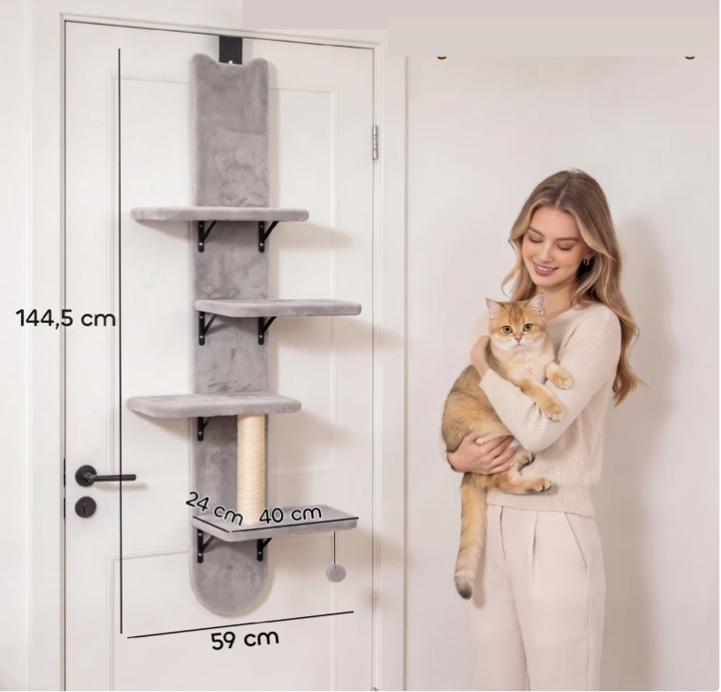 Kattvägg med 4 nivåer för dörr - Bild 2