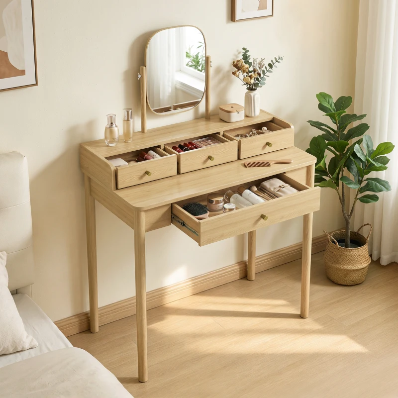 Sminkbord roterbar spegel och 4 lådor - Bild 7