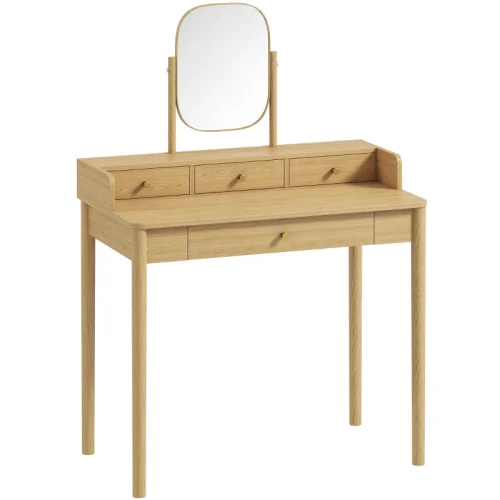 Sminkbord roterbar spegel och 4 lådor