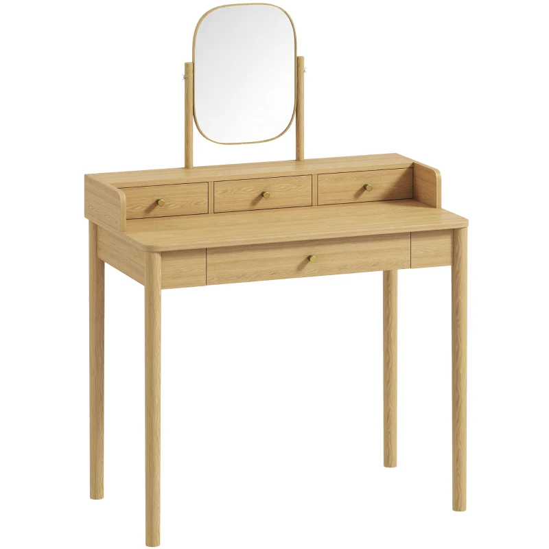 Sminkbord roterbar spegel och 4 lådor